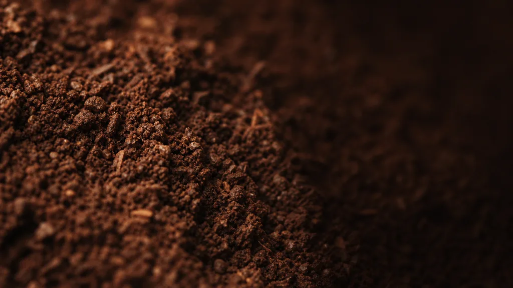 Cafe recien molido con textura fina